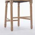 thumbnail image 4 of Noble House Solid Wood Kitchen Bar Stools with Cushion Seat and Back for Bar Counter, Beige & Natural, Set of 2, 4 of 9