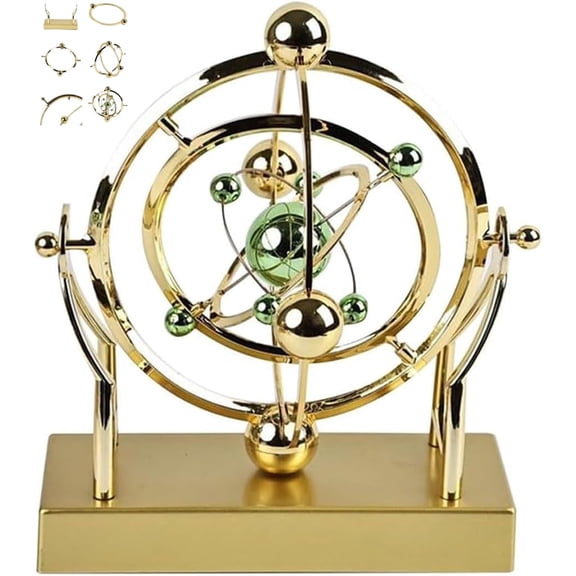 Celestial Orbit Perpetual Motion Pendulum, Perpetual Motion Machine Kinetic Art, Perpetual Motion Celestial Orbit Desktop Decor Model, Creative Home Rotary Decoration, Astronomy Decor