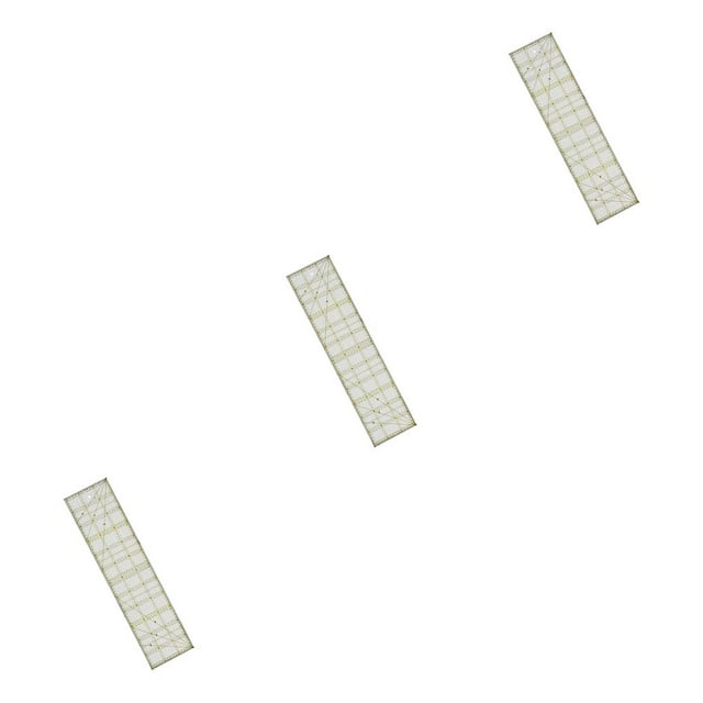 mmirethe Sewing Ruler Acrylic Template Drawing Knitting Measuring Tool 5x30cm Green 3Set