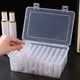 thumbnail image 5 of Caja organizadora de escritorio transparente con compartimentos – Estuche de joyería multifuncional de plástico para pendientes, anillos y collares – Solución de almacenamiento apilable para tocador, 5 of 6