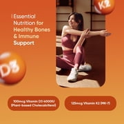 WeightWorld D3 Vitamin 4000 IU + K2 (MK-7) 125mcg - 240 Tablets | Bones, Muscle, Immune Support & Calcium Absorption | Plant-Based Vegan Vitamin D3 K2 | D3 and K2 Supplements, Gluten Free, Non-GMO