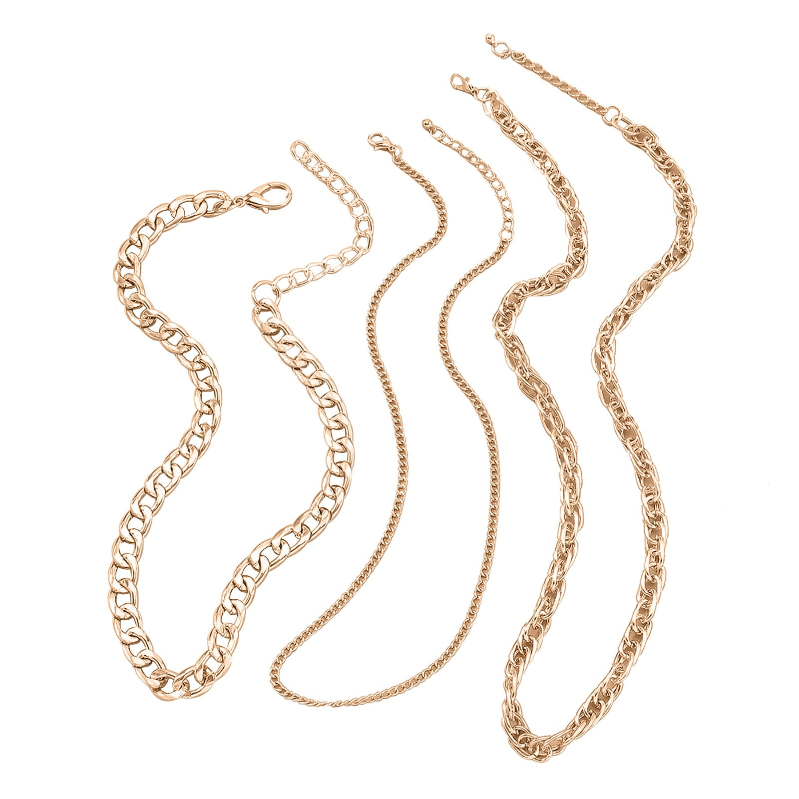 LALAFINA 300pcs Trendy Necklaces Fashion Jewelry Trendy Jewelry Fashion  Necklace DIY Supply Necklace Extensions Tail Chain for DIY Necklaces  Necklace