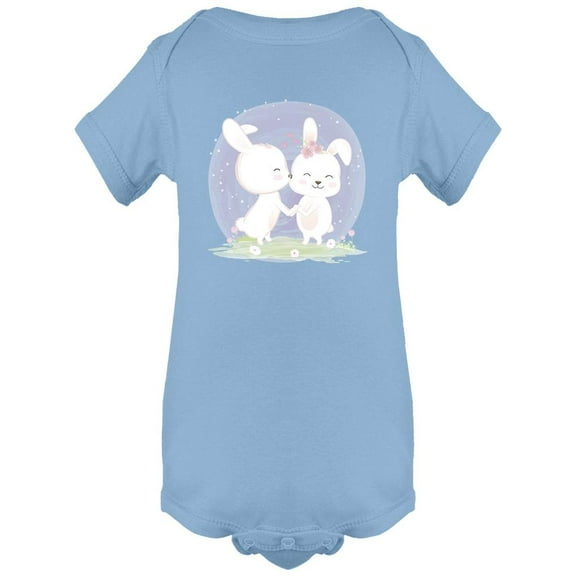 Cute Rabbit Couple Design Bodysuit Infant -Image by Shutterstock,  24 Months