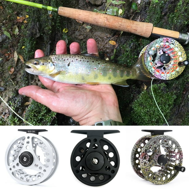 Spellwife Fly Fishing Reel Aluminum Hand-Changed Sea River Reels Spare Portable Spinning Wheel Fish Tackle Saltwater Lake Reels Professional Learner T