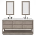 thumbnail image 2 of Water Creation Oakman 72" Double Sink Vanity with Orb Faucets in Gray Oak, 2 of 6