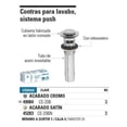 thumbnail image 2 of Contra Lavabo Sistema Push Laton Satinado Foset 45283 Foset CE-206N, 2 of 2