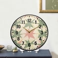 thumbnail image 4 of Yayeee Wall Clock Battery Operated 9.5" Silent Quartz Non-Ticking for Living Room Decor, Pink and Green Geometric, 4 of 8