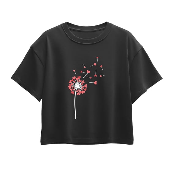 Instant Message - Dandelion Hearts - Youth Girls Boxy T-Shirt