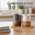 thumbnail image 5 of Ceramic Tumbler, Rustic Stoneware Drinking Glasses, Reusable Handleless Coffee Tumbler Cups for Water, Tea, Iced Coffee, Microwave Safe, Farmhouse Kitchen Decor, Modern Boho Style, 5 of 8