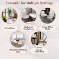 thumbnail image 5 of Homy Casa Modern Upholstered Accent Chair, Comfy Fabric Armchair with Wood Legs for Living Room or Bedroom, 5 of 9
