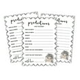 thumbnail image 1 of Inkdotpot Hedgehog Jungle Animals Party Supplies Set Of 50 Baby ShowerPrediction Cards For Baby Shower Game, 1 of 5