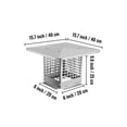 thumbnail image 2 of VEVOR Bouchon de Cheminée, Bouchons de Cheminée 8 Pouces x 8 Pouces, Couvercle de Cheminée en Acier Inoxydable 304, Pare-Étincelles Métallique Réglable avec Vis à Boulons, Couvercle de Cheminée en Maille pour Cheminée en Argile Existante Extérieure, 2 of 9