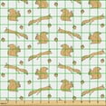 thumbnail image 2 of Ambesonne Animals Fabric by the Yard Upholstery, Wild Life Squirrel With Nut, 1 Yard, White Camel, 2 of 5