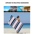 thumbnail image 5 of Navy Blue Pink Striped Towel Set of 3, Soft Microfiber Bath Towels, Hand Towel, Washcloths, Modern Minimalist Ombre Lines Quick-Dry Absorbent Towels for Bathroom Kitchen Hotel Beach Gym Spa, 5 of 7
