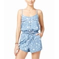 thumbnail image 2 of American Rag Womens Star-Print Romper Jumpsuit, Blue, X-Small, 2 of 2