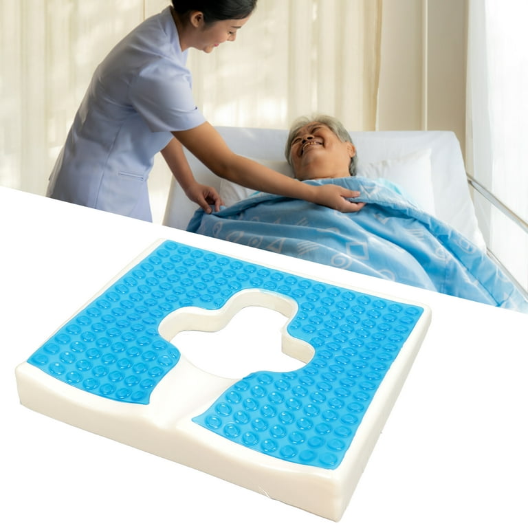 Anti Bedsore Cushion, Sedentary Without Deformation Fiber Material  45x38x7cm Size Bedridden Patient Cushion Triangular Slope Design For  Wheelchair