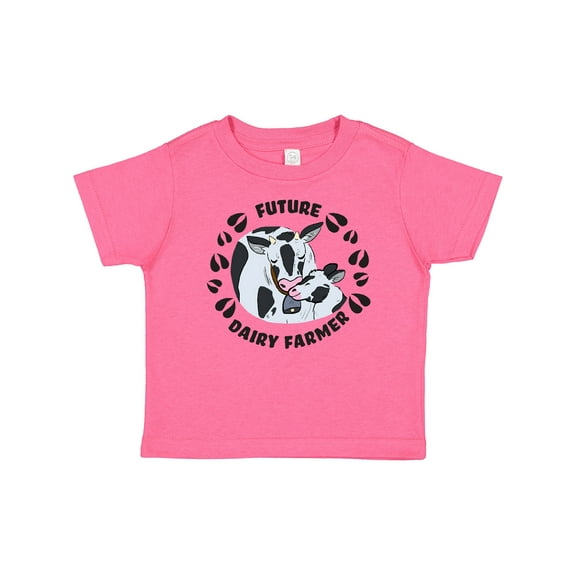 Inktastic Future Dairy Farmer with cute Black and White Holstein Cows Boys or Girls Baby T-Shirt