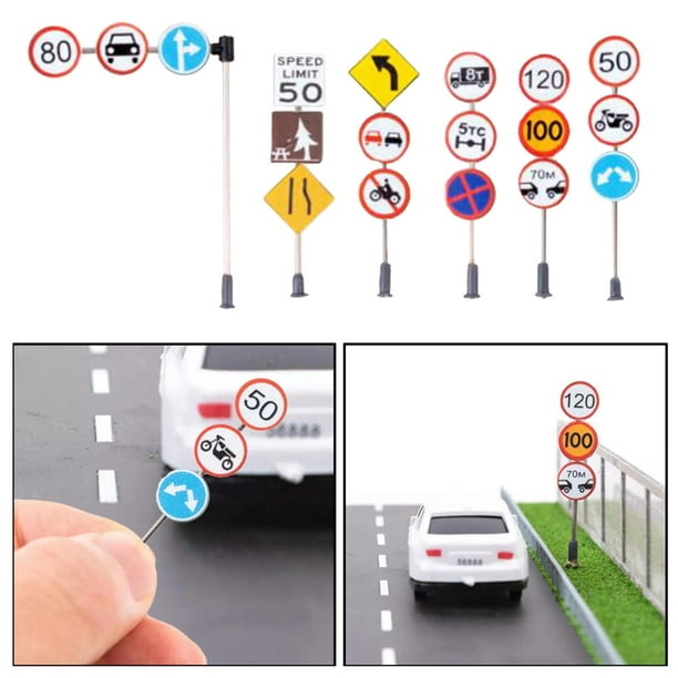 Juego De 3 Señales Luminosas Para Trenes Escala HO (1:87) - Funcionan Con 12V, Luces Roja, Amarilla Y Verde