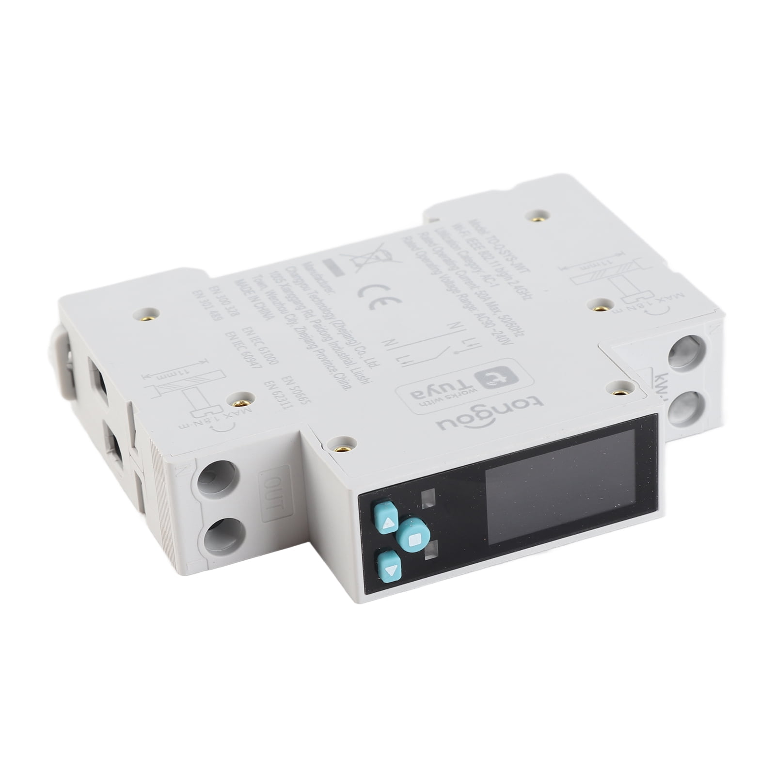 For For Tuya Wifi 35mm DIN RAIL Switch Intelligent Meter Circuit Breaker LED Energy Meter KWh Power Timer Relay APP Control With Metering And Prepaid Function