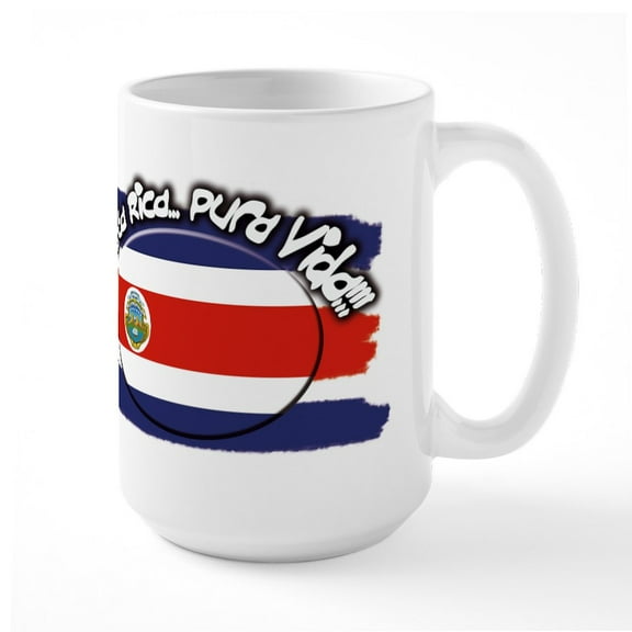 CafePress - COSTA RICA Large Mug - 15 oz Ceramic Large White Novelty Mug