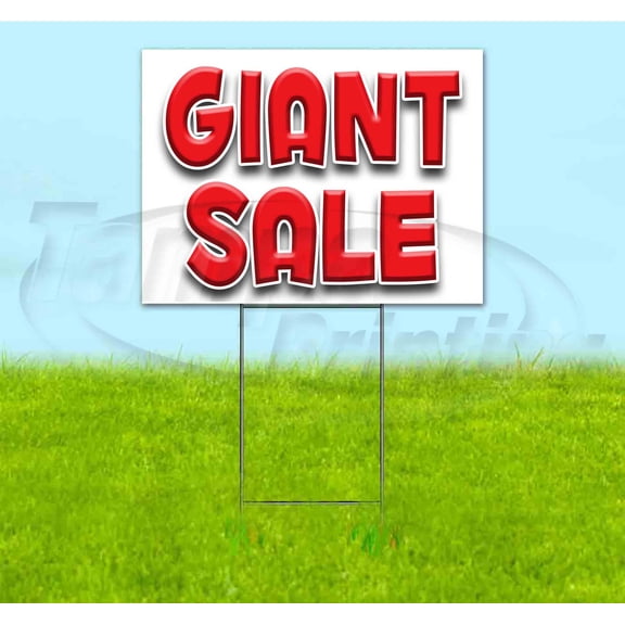 Giant Sale (18"x24") Corrugated Plastic Yard Sign, Bandit, Lawn, Decorations, New, Advertising, USA