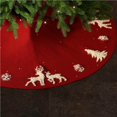 thumbnail image 3 of kurtrusly Christmas Tree Skirt 3D Elk Tree Skirt Round Aprons Tree Base Decoration for Home Party, 3 of 5