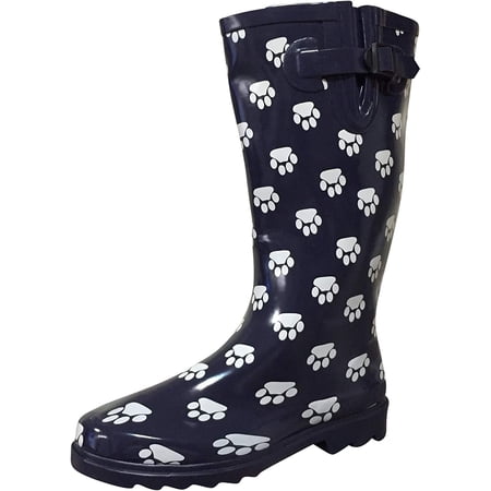 Women s Rain Boots Waterpoof Rubber Mid Calf Colors Wellie Snow Rainboot