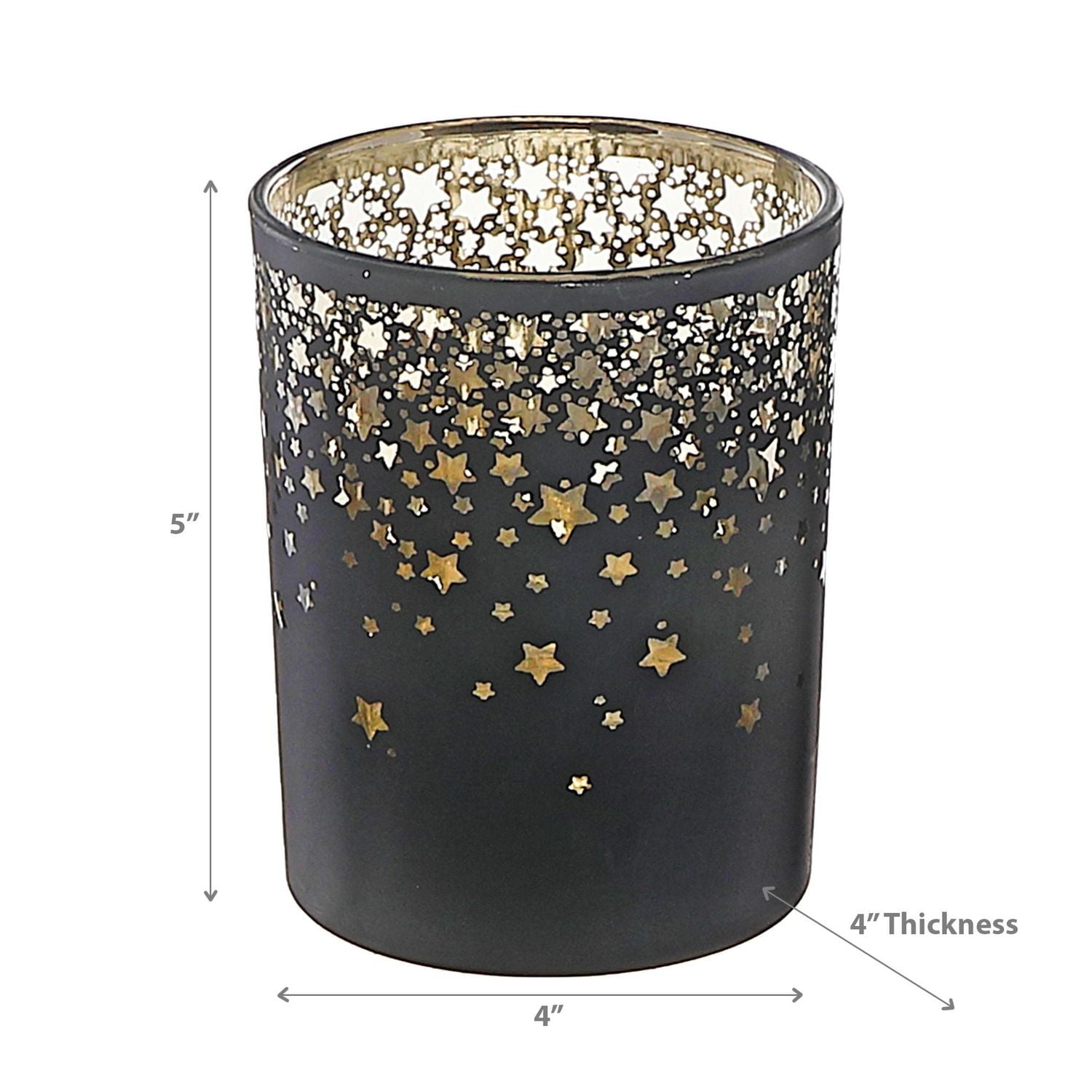Portez Votive En Verre De Noël Étoiles Tombant