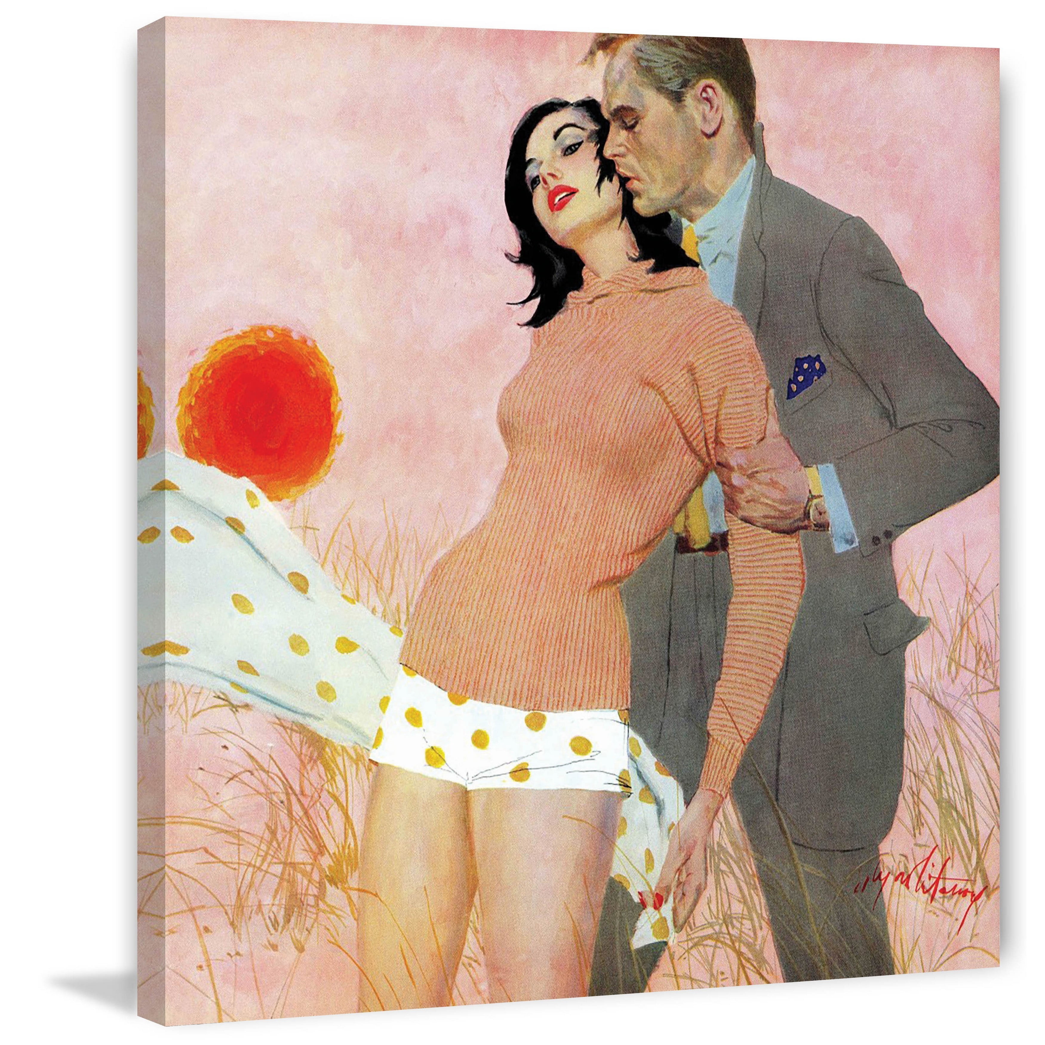 "The Lady and the Landlord" Painting Print on Canvas