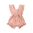 thumbnail image 1 of Fortune 0-24m Baby Girl Summer Ruffles Romper Fly Sleeve Bow Cotton Jumpsuits, 1 of 4