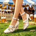 thumbnail image 2 of Elegant Women's Heel Dress Shoes with Round Toe Adjustable Buckle Strap Comfortable Party & Wedding -On Design Non- Outsole for Casual Dates and Summer Outings, 2 of 5