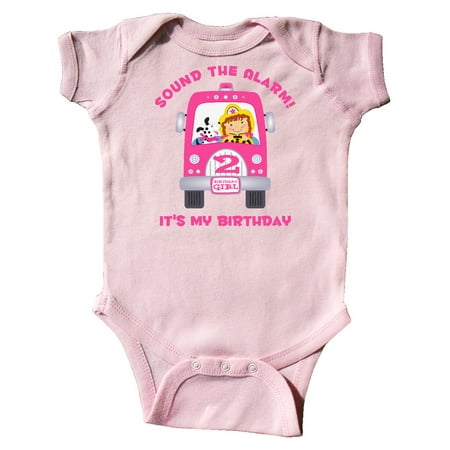 

Inktastic Fire Truck Girl 2nd Birthday Gift Baby Girl Bodysuit