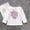 White, variant on Bnwani Long Sleeve Toddler Shirts Plain Cotton Crew Neck Casual Floral Printed Tops 12-24 Momths