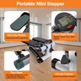 thumbnail image 6 of Stepper for Exercise Mini Fitness Stepper with 2 Resistance Bands LCD Monitor Max 330.7LBS Load Stair Stepper Quiet Stepper, Grey, 6 of 7