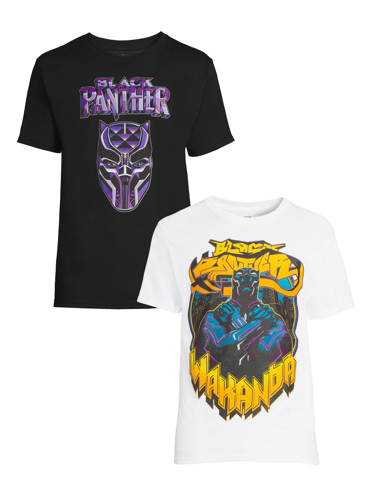 Marvel\'s Black Big Men\'s Shirt, Panther Series Legacy 2-Pack T and Graphic Men\'s Artist