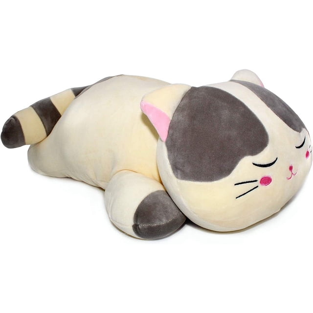 Almohada HUOGUO para abrazar animales de peluche, color gris, 60 cm