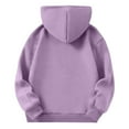 thumbnail image 4 of Babcutegg Kids Girls Sweatshirts Hoodies Regular Fit Pullover Fall and Winter Outfit for Girls Purple Size 7, 4 of 5