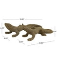 thumbnail image 3 of 16"W, 13"W Gold Resin Beaded Lizard Sculpture, by DecMode (2 Count), 3 of 9
