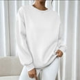 thumbnail image 2 of Enjoytime Crewneck Sweatshirts Women Long Sleeve Solid Color Pullover Top Fall Fashion Soft Lightweight Casual Sweatshirt, 2 of 5