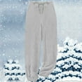 thumbnail image 2 of HAiming Womens Fuzzy Pants Plush Thick Winter Warm Drawstring Elastic Waist Plus Size Lounge Comfort Pajama Trousers, 2 of 4
