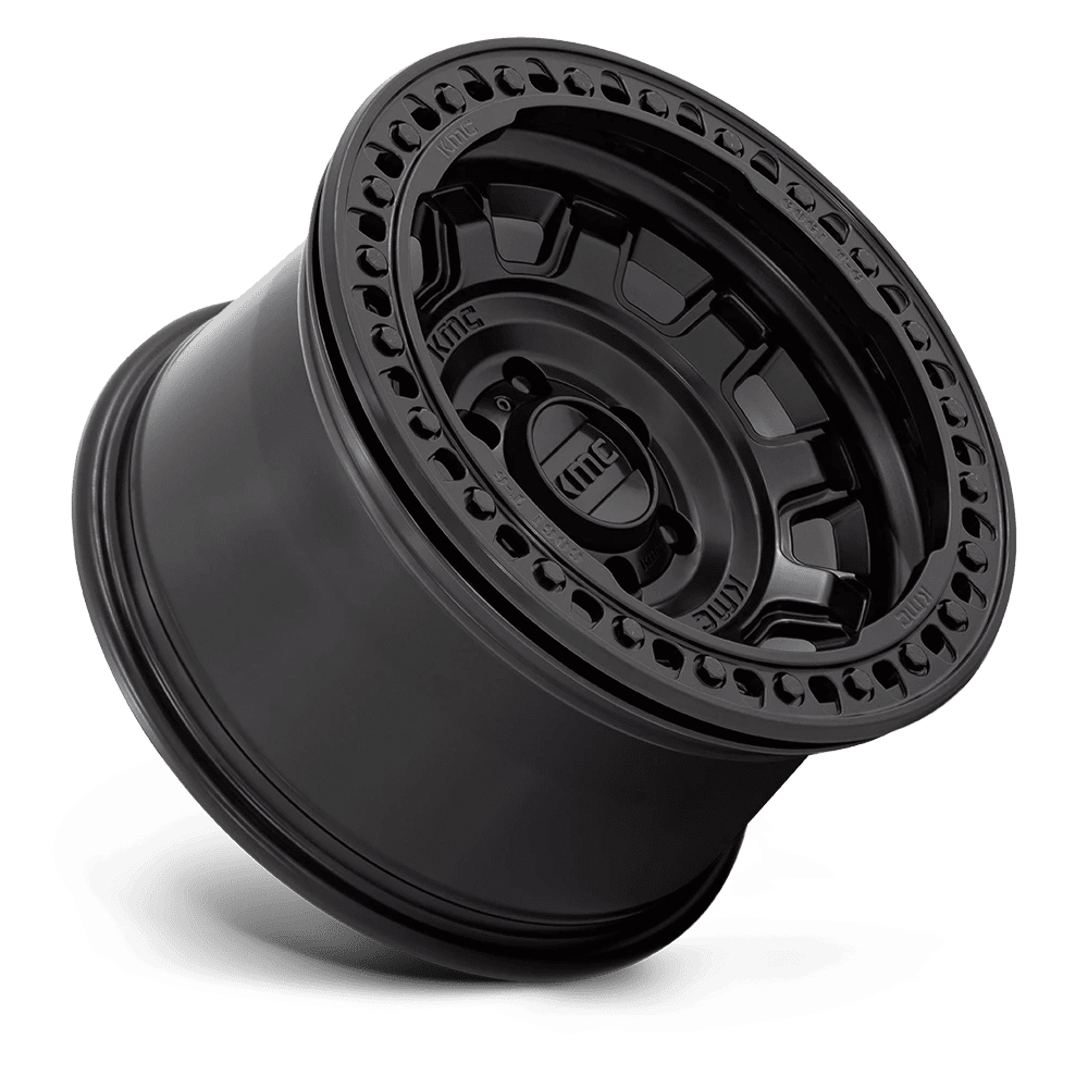 【新品、本物、当店在庫だから安心】 KMC Aluminum Finish Black Satin BEADLOCK, TANK KM236 Rim, 武具