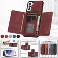 thumbnail image 5 of Allytech Case for Samsung S21 Plus 5G 6.7" 2021, Galaxy S21 Plus Case with Card Holder Slots, Durable PU Leather Magnetic Snap Shock-Absorbing Wallet Case with Stand for Samsung Galaxy S21+, Winered, 5 of 6
