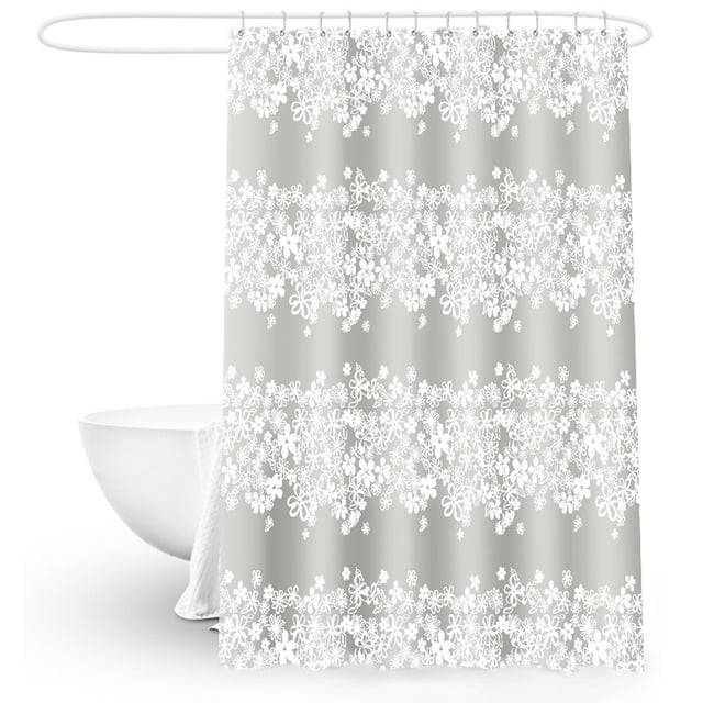 Cortinas de ducha Apuakthei de tela de poliéster impermeable, cortina divisoria brillante de gran ancho con estampado de playa de surf, forro de cortina de ducha para baño de bañera con 12 ganchos