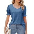 thumbnail image 2 of Tshirt Women Women's Casual, Fashionable And Sexy Solid Color Comfortable And Breathable V-neck Top, 2 of 7