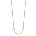 thumbnail image 1 of 14K Yellow Gold necklace Pearl Freshwater White 16 in 4 mm, 1 of 2