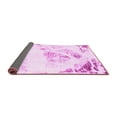 thumbnail image 2 of Ahgly Company Indoor Round Abstract Pink Modern Area Rugs, 6' Round, 2 of 4