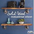 thumbnail image 4 of PIPE DECOR Live Edge Wood Shelves with L Shaped Pipe Brackets Trail Brown 24 in., 4 of 9