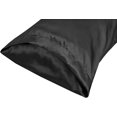 thumbnail image 4 of Boqingzhu Almohada de Seda Satén 40 × 80 cm Almohada Lisa Negra Cuidado del Cabello y la Piel en Estilo Sobre 2 Piezas, 4 of 7
