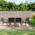 thumbnail image 1 of vidaXL 7 Piece Garden Dining Set with Cushions Poly Rattan and Steel, 1 of 5