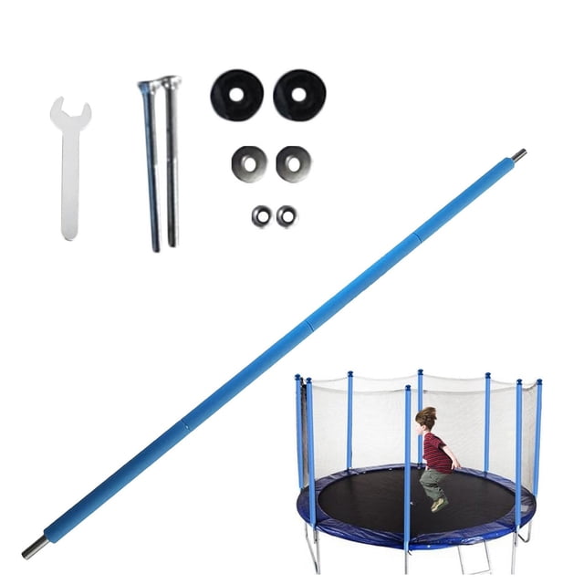 1 Poteaux de Trampoline de Remplacement Accessoire Trampoline Poteaux de Trampoline en Acier avec Couvre-Collision Vis Poteaux de Filet de Trampoline de Remplacement Trampoline